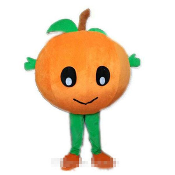 Costume de mascotte orange mignon d'Halloween de haute qualité personnaliser le personnage de thème d'anime de fruit de dessin animé taille adulte tenue de fantaisie de fête d'anniversaire de Noël