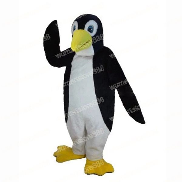 Disfraz de mascota de pingüino bonito de Halloween, vestido de fiesta elegante de Navidad de alta calidad, traje de personaje de dibujos animados, traje de carnaval Unisex para adultos