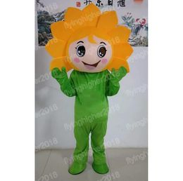 Costume da mascotte girasole carino di Halloween formato adulto cartone animato personaggio a tema anime carnevale uomo donna vestito abito da festa di fantasia di Natale