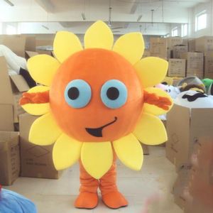 Costume de mascotte de tournesol mignon d'Halloween de haute qualité personnaliser le personnage de thème d'anime en peluche de dessin animé taille adulte déguisement de carnaval de Noël