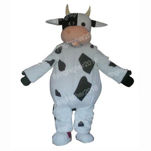 Costume de mascotte de vache laitière d'Halloween de haute qualité personnaliser le personnage de thème d'anime de dessin animé taille adulte tenue de fête d'anniversaire de Noël en plein air