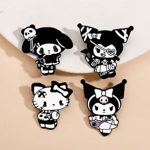 Halloween Dark Horror Melody Kuromi Cats Badge Cute Anime Movies Games Hard Email Pins Collect Cartoon Broche Backpack Hat Bagel Rapel Badges