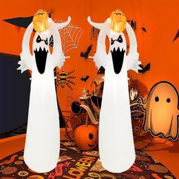 Costume de décoration d'Halloween brillant petite citrouille fantôme avec des fantômes blancs clairs décorations de jardin gonflables gonflables m2838