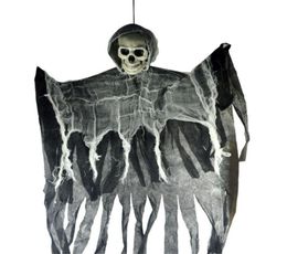 Halloween Decoration Creepy Skeleton Face suspendu Ghost Horror Haunted House Grim Reaper Halloween Props Supplies JK1909XB9908221