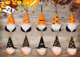 Décoration d'halloween suspendue Gnome, ornements de fête, peluche Rudolph, chapeau pointu, poupée sans visage, pendentif w007785873090