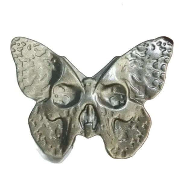 Halloween Decoration Natural Obsidian Crystal papillon Skull Statue Energy Healing Crystals Crystals Stone Home Deroration 240430