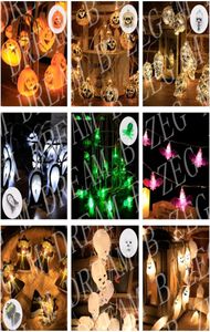 Halloween Decoratie Feest Led Lichtslingers Batterij Aangedreven Voor Buiten Tuin Thuis Fairy Light Bar Ghost Kull Pompoen Lamp Festi9516417