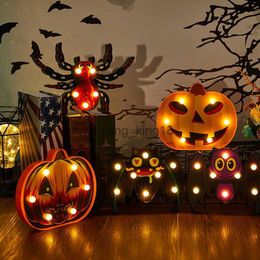 Halloween Decoratie Pompoen Spider Bat Heks Ghost Skull Led Licht Nachtlampje voor Kamer Home Decor Festival Bar Feestartikelen HKD230829