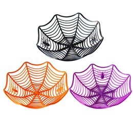 Décoration d'Halloween Spider Web Crâne Panier Bols Trick or Treat Bonbons Panier De Fruits Bar Club Décor Accessoires Halloween Party Supply