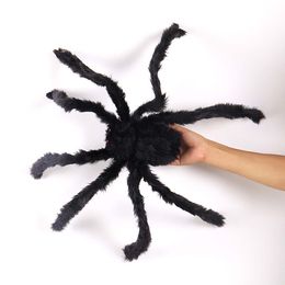 Décoration d'Halloween Terrible 150 cm d'accessoires d'araignée noire pour la fête de vacances du bar du jardin