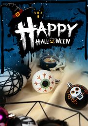 Décorations d'Halloween 16 squelettes fantômes peints boule en plastique décorations suspendues Décorations suspendues Ghost Party