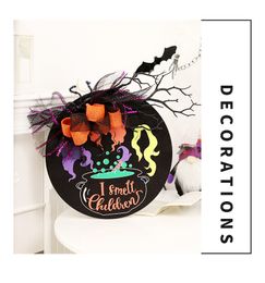 Halloween decoraties Halloween heksen houten tags deur opknoping muur opknoping