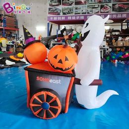 Halloween decorativo inflable fantasma carro modelo neumático Mall Mall Amusement Park Actividad Caricatura Inflación divertida