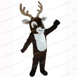 Halloween Deer Elk Mascot Costume Cartoon Thème du personnage du carnaval Festival Fancy Dishat Christmas Adults Taille Party Titifit