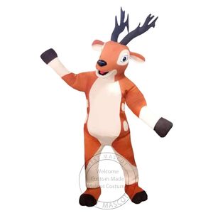 Costume de mascotte de cerf d'Halloween pour la fête de personnage de dessin animé, vente de mascotte, livraison gratuite, personnalisation du support