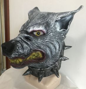 Halloween diable chien Animal Latex masque horreur fête Cosplay accessoires de déguisement couvre-chef réaliste