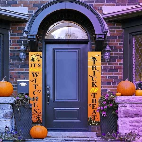 Halloween Porte Couplet Halloween Décoration Pour La Maison Trick Or Treat Horror Party Supplies C'est Octobre Sorcières décor 200929