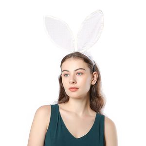 Halloween Stippen Kant Bunny Meisje Haarband Feest Maskers Konijn Nachtclub Schattig Oren Hoofdband Verjaardag Prestaties Accessoires Hoofdtooi Feestelijke Benodigdheden