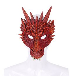 Halloween Dragon Mask PU Schuimend 3D Animal Dragon Mask Halloween Carnaval Party Cosplay Dragon Scary Mask Monster Mask