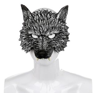 Disfraz de Pascua de Halloween Máscara de fiesta Máscaras faciales de lobo Cosplay Mascarada para adultos Hombres Mujeres PU Masque