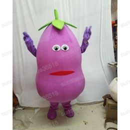 Halloween Aubergine Mascot Costume Personnalisation du personnage animal Carnival Adults Avernihing Farty Fancy tenue