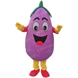 Halloween Aubergine Mascot Costume de haute qualité Carrivale Carnaval Adults Taille de Noël Fête d'anniversaire Tenue de fantaisie