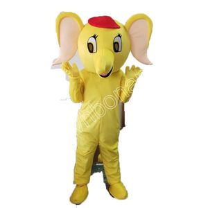 Costumes de mascotte d'éléphant d'halloween costume de personnage de dessin animé tenue de fête en plein air de noël taille adulte vêtements de publicité promotionnelle