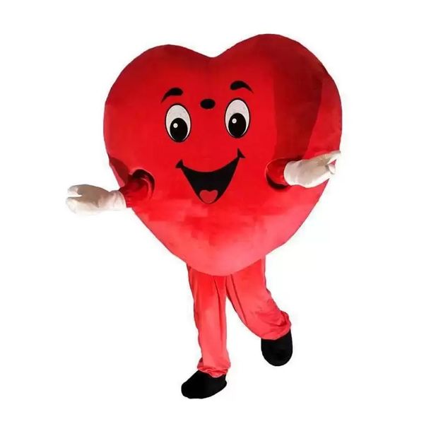 Costume de mascotte d'amour de coeur rouge d'usine d'Halloween