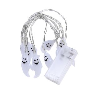 Halloween Fairy Lights White Ghost String Decoratie Horror Slaapkamer Gift TB Y0720