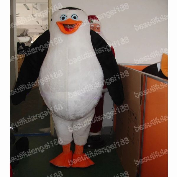 Disfraz de mascota de pingüino gordo de Halloween, personaje temático de Anime de felpa de dibujos animados de calidad superior, Carnaval de Navidad, adultos, fiesta de cumpleaños, atuendo elegante