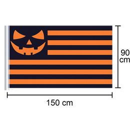 Halloween-vlag pompoen lantaarn 3x5ft, polyester stof 100D polyester hangende reclame, outdoor indoor club festival, gratis verzending