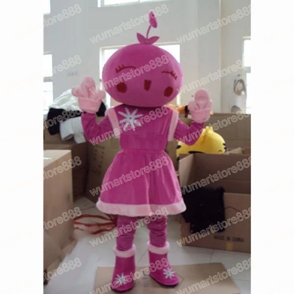 Disfraz de mascota de niña de flores de Halloween Vestido de fiesta de fantasía de Navidad de alta calidad Traje de personaje de dibujos animados Traje de carnaval unisex para adultos