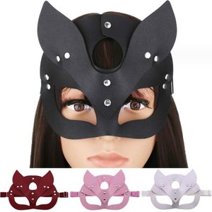 Halloween Vos Feestmasker Sexy Cosplay Maskers Konijnenoren PU Maskers Bar Nachtclub Kostuumaccessoires voor heren en dames