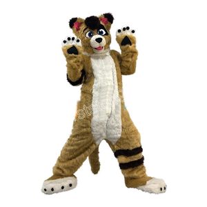 Halloween renard loup Husky chien mascotte Costume simulation dessin animé Anime thème personnage adultes taille noël publicité extérieure tenue costume pour hommes femmes