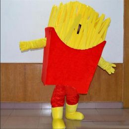 Halloween frites mascotte Costume Top qualité taille adulte dessin animé pomme de terre frite noël carnaval fête Costumes 277i