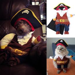 Halloween drôle chien chat costume de costume fantaisie déguiser un costume de pirate