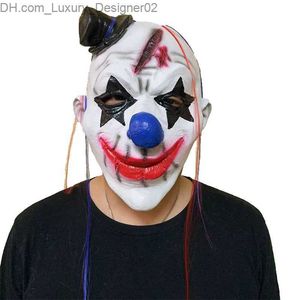 Halloween drôle Joker Latex masque couvre-chef masqué balle Performance Dressing accessoires amusant horreur Clown masque Costumes accessoires Q230824