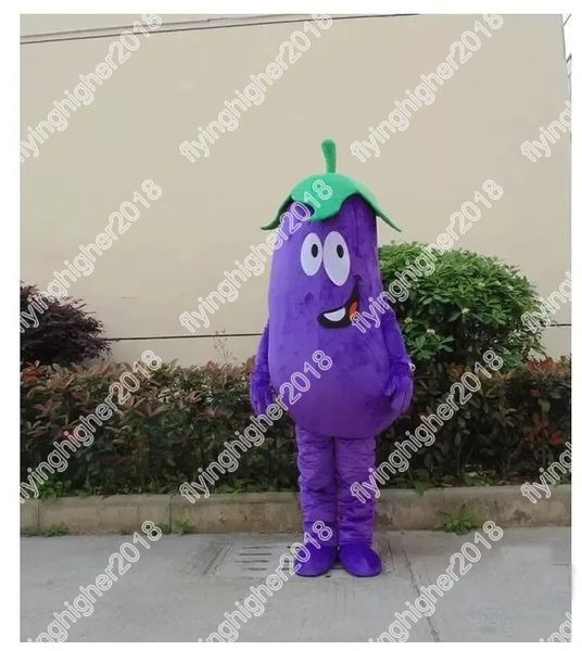 Halloween Fursuit Aubergine Costume De Mascotte Unisexe Dessin Animé Thème Personnage Carnaval Hommes Femmes Robe De Noël Fantaisie Performance Robe De Fête