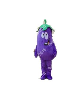 Halloween Fursuit Paars Aubergine Mascotte Kostuum Unisex Cartoon Anime thema karakter Carnaval Mannen Vrouwen Jurk Kerst Fancy Prestaties Feestjurk