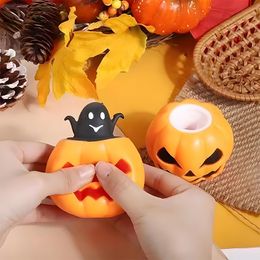 Halloween Ghost Squeeze Pumpkin TPR Cup Toys Decompressie Fidget antistress Sensory Stress Reliefing Gift voor kinderen Volwassenen 230810