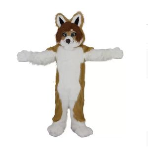 Halloween Giant Brown Fox Dog Husky Mascotte Kostuums Kerst Fancy Party Jurk Cartoon Karakter Outfit Pak Volwassenen Maat Carnaval Pasen