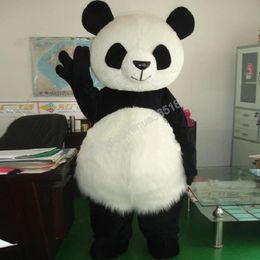 Halloween Giant Panda Mascot Costume Top Cartoon Anime THEME CARNIVAL UNISEX ADULTES Taille de Noël Fête d'anniversaire