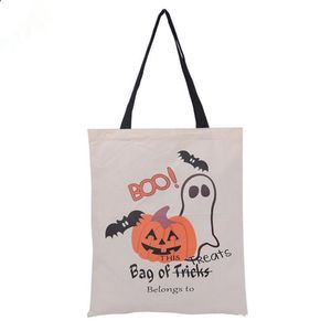 Halloween Geschenken Sack Tassen Pompoen Devil Handtassen Candy Gift Tassen Cartoon Canvas Tote Herbruikbare Spider Print Schoudertas