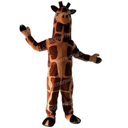 Halloween-Giraffe-Maskottchen-Kostüm, hochwertige Cartoon-Charakter-Outfits, Anzug, Unisex-Erwachsene, Outfit, Geburtstag, Weihnachten, Karneval, Kostüm