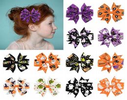 Halloween Girl Ribbed Tape Hair Clips Trick Or Treat Party Happy Halloween Party Decor for Home Halloween Cadeaux Bowknot Hairpin5970992