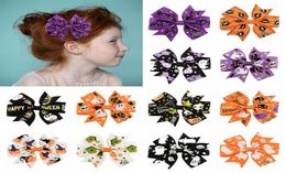 Halloween Girl Ribbed Tape Hair Clips Trick or Treat Party Happy Halloween Party Decor for Home Halloween Cadeaux Bowknot Hairpin2630715