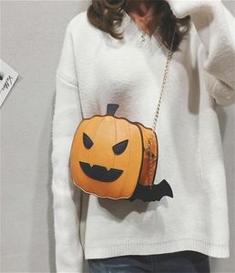 Halloween meisje schoudertas 2 kleuren pompoenvormige messenger bag demon casual portemonnee meisje cadeau designer tas cartoon crossbody tassen3756968