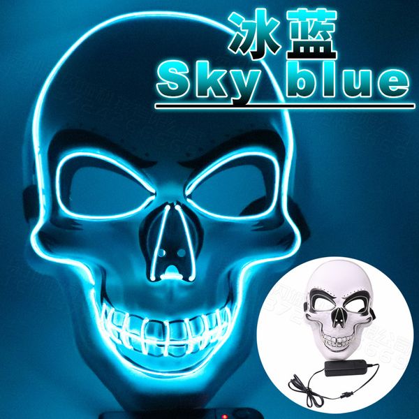 Halloween Glowing Skull Mask LED Light Mask Prop Party Ghost Holiday Gift