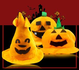 Halloween Gold Pumpkin Hats Caps Game Party Dancer Stage Performing accessoires décorations Accessoires Ornement Prop effrayant 3 Item You 5802060