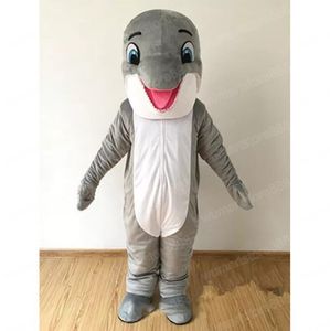 Halloween Grey Dolphin Mascot Costume Birthday Party Anime Thomal Fancy Dishy Forwe Women Men Costume Customation Character Outfits Suit